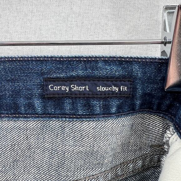 CITIZENS OF HUMANITY Corey Shorts 26 Blue Slouchy Fit Distress Cut Off Selvedge - Picture 11 of 16